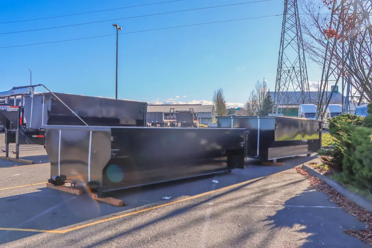 Roll-off dumpster ready for waste disposal at job site for Demolition Dumpster Rental in Chelsea